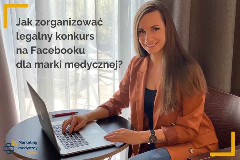 Konkurs na Facebooku - Katarzyna Szymańska, autorka bloga przy komputerze.